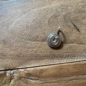 Heather Moore Round 14K Yellow Gold & Sterling Silver Horseshoe Charm EUC!